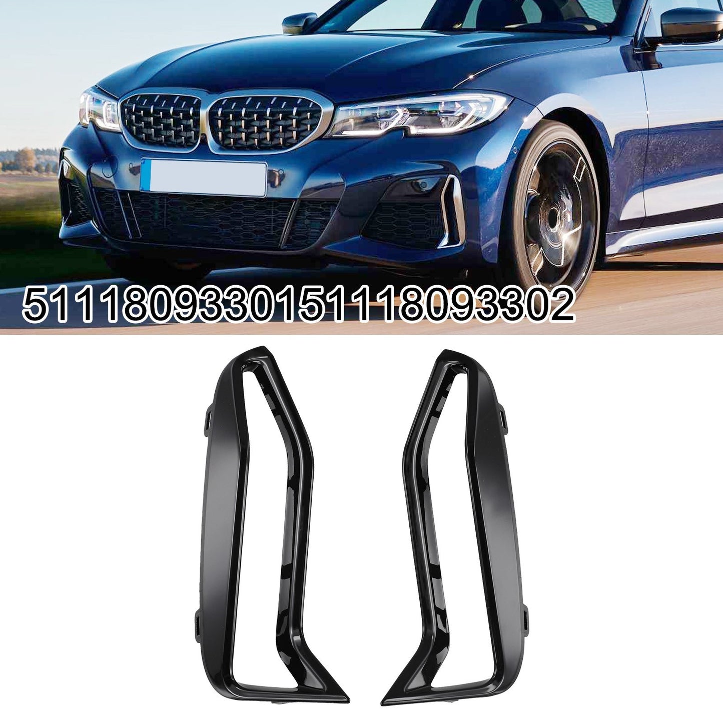 Bumper Side Grille Front Bumper Trim Car Maintenance High-quality Materials
