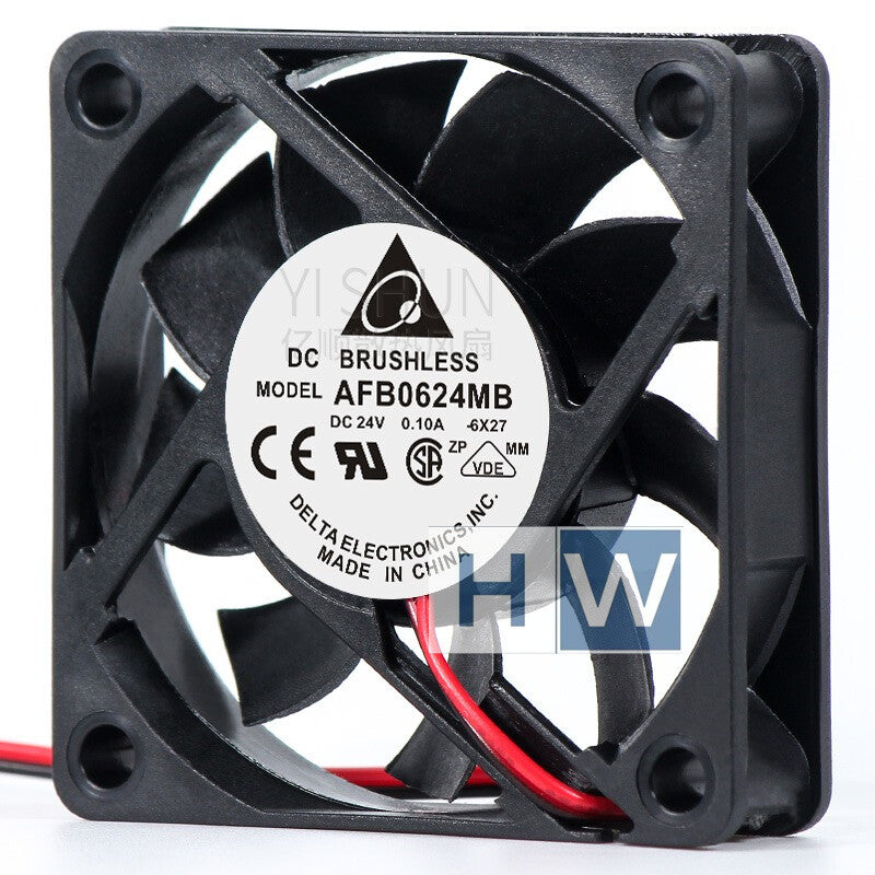 1PC Delta AFB0624MB 60*15mm 24V 0.10A 6cm Chassis Cooling Fan 2-wire