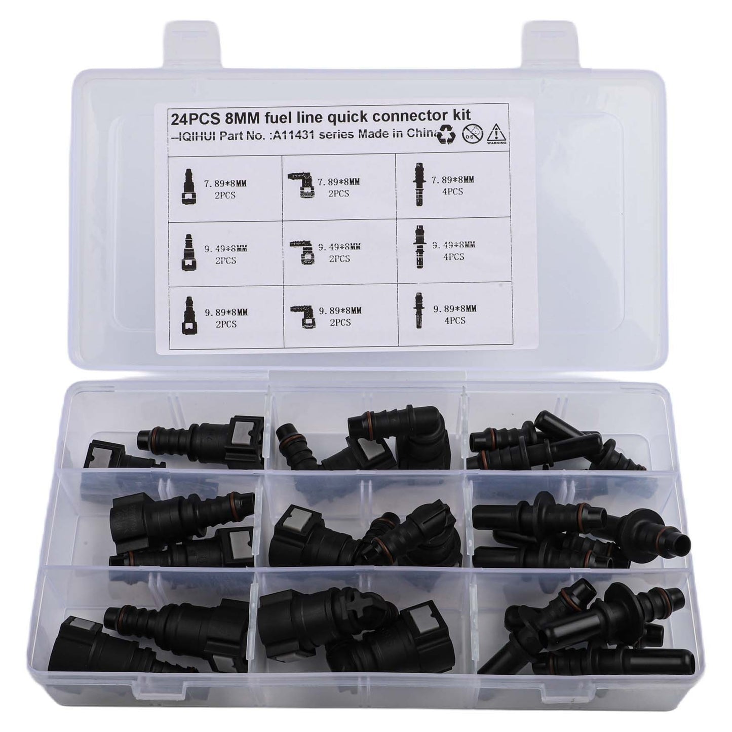 Diesel Fuel Line Quick Connector Repair Kit 24PCS Fuel Hose Snap Fit Connectors