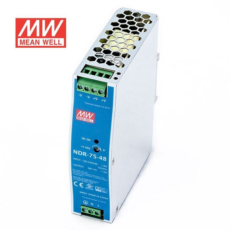 Mean Well NDR-75-48 Switching Power Supply DIN Rail Type 75W 12V 1.6A
