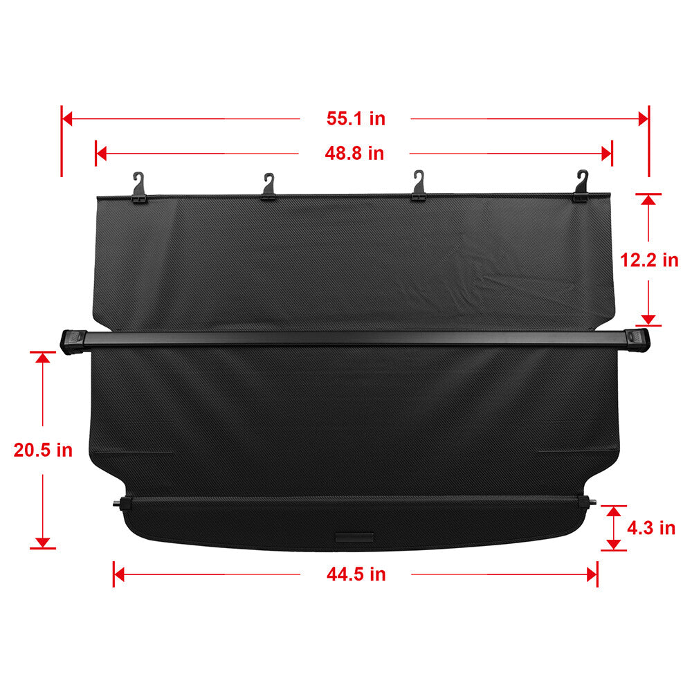 ECCPP Retractable Rear Trunk Cargo Cover Shield Shade For 2002-2006 Honda CR-V