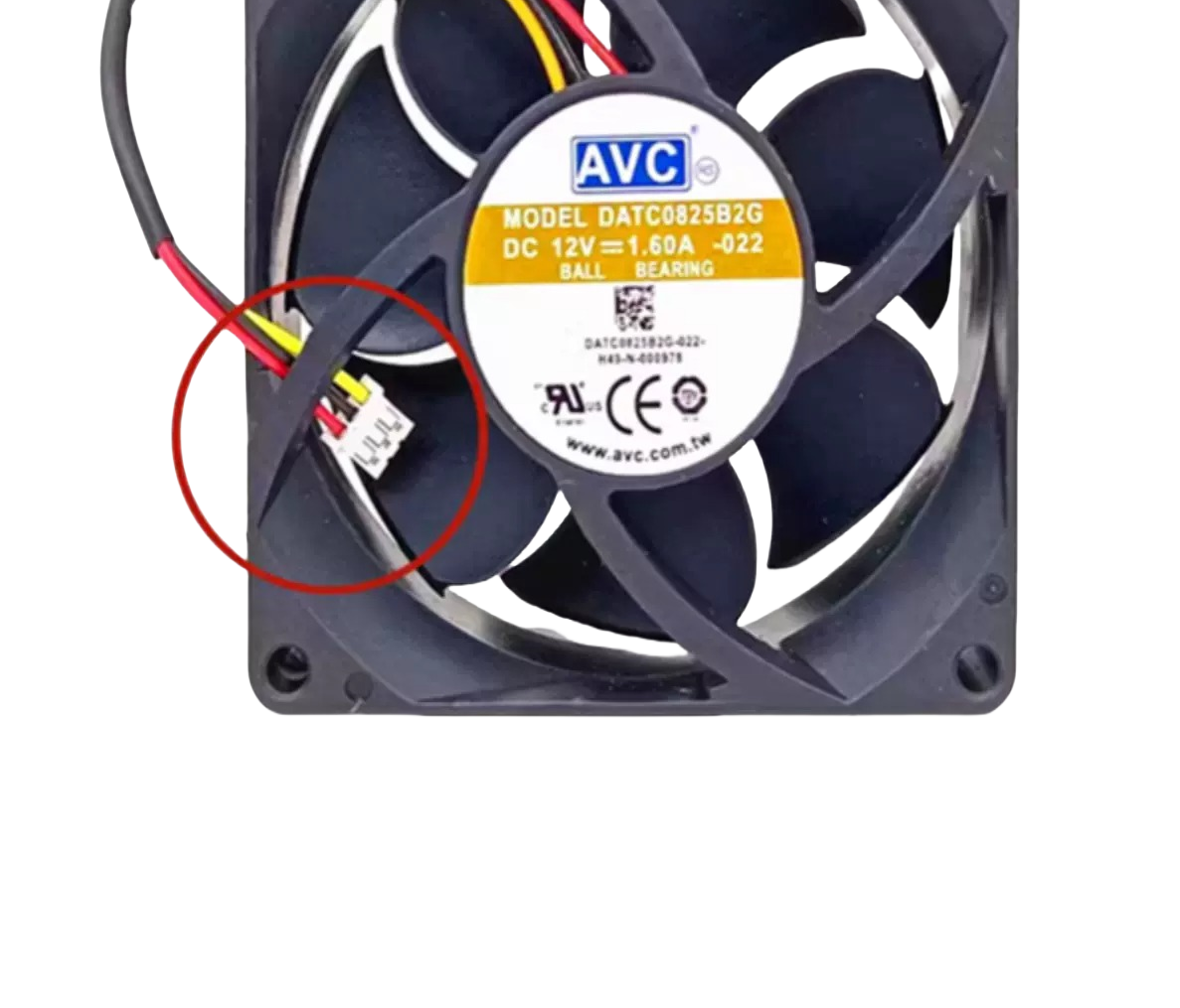1/piece AVC DATC0825B2G 12V 1.60A 8cm 8025 High Air Volume Chassis Cooling Fan