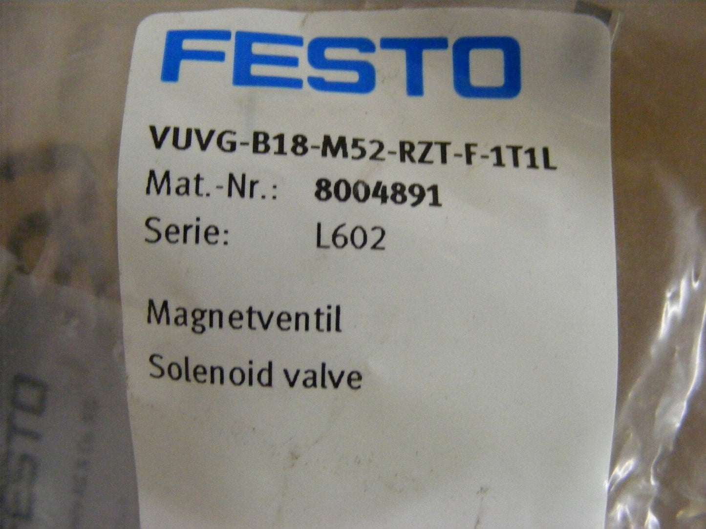 1pc For Festo VUVG-B18-M52-RZT-F-1T1L Solenoid Valve 8004891
