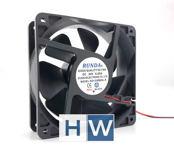 1PC RUNDA RD1238B24L-S 12038 24V 0.65A 12cm 2-wire Inverter Cooling Fan