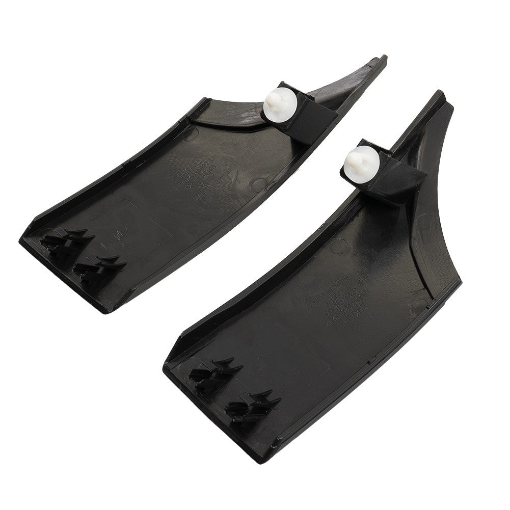 Headlight Lower Kit Front Bumper Grille Metal Molding Trim Panel Moulding Black