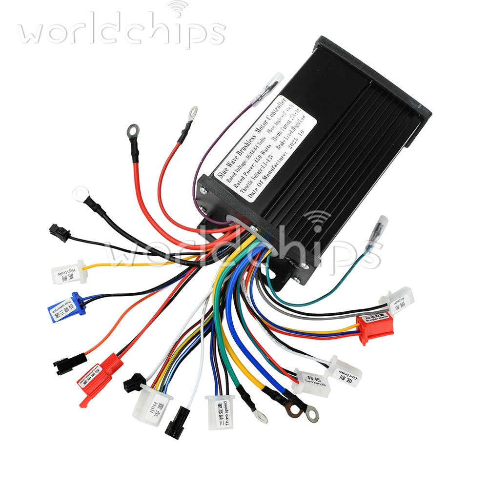 36V 48V 64V 450W Sine Wave 3-Mode 9-Tube MOS Silent Brushless Motor Controller