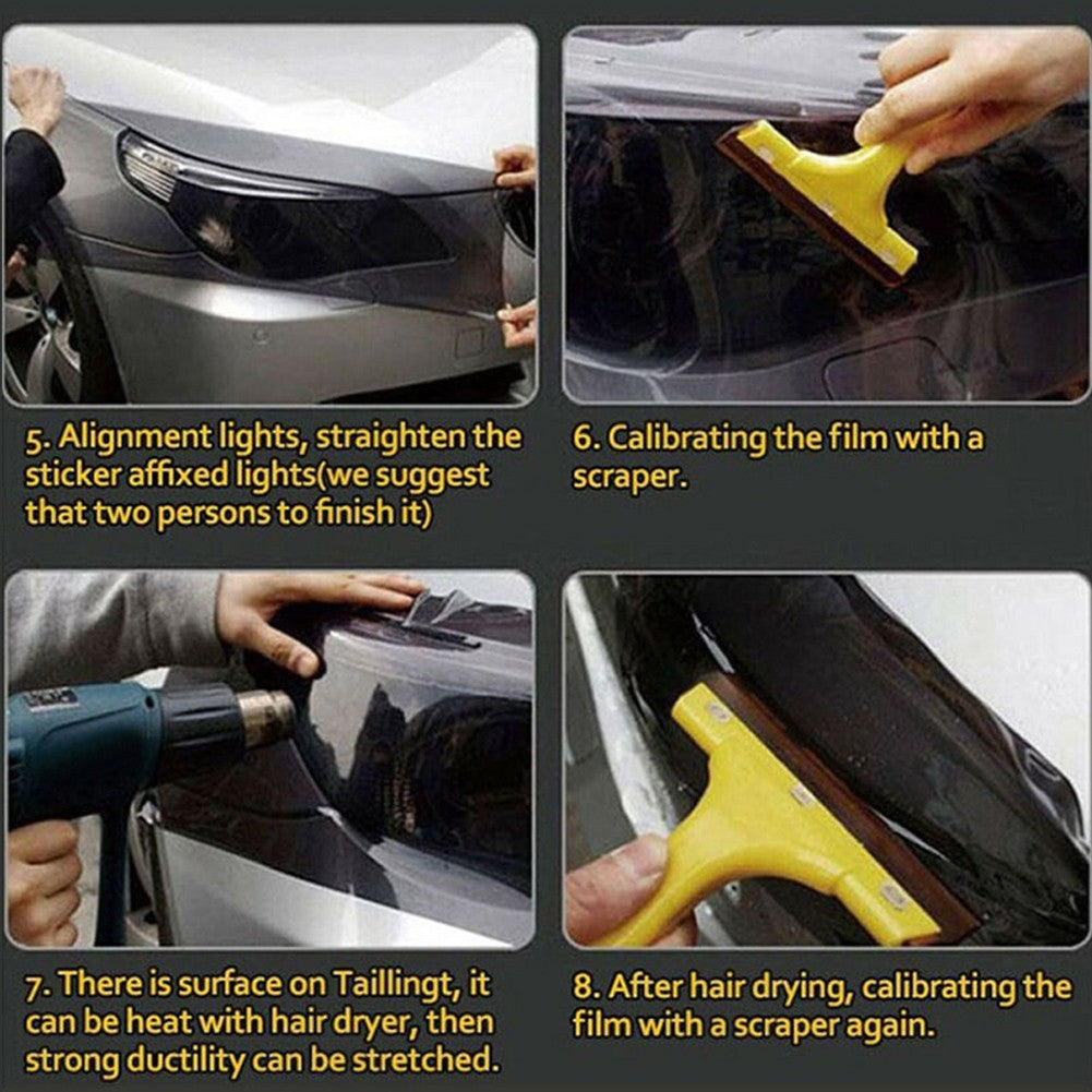Car Transparent Headlight Protector Film Bumper Lamp Protection Wrap Sticker