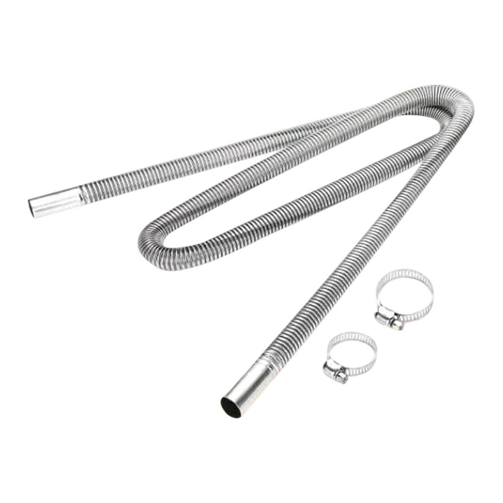 Exhaust Hose 25mm ID 100cm Stainless Steel with 3cm Clamps for Diesel Heater