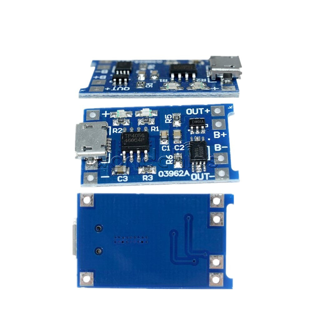 100PCS Lot 5V 1A 5pin Micro USB 18650 Li-ion Battery Charger Charging Board