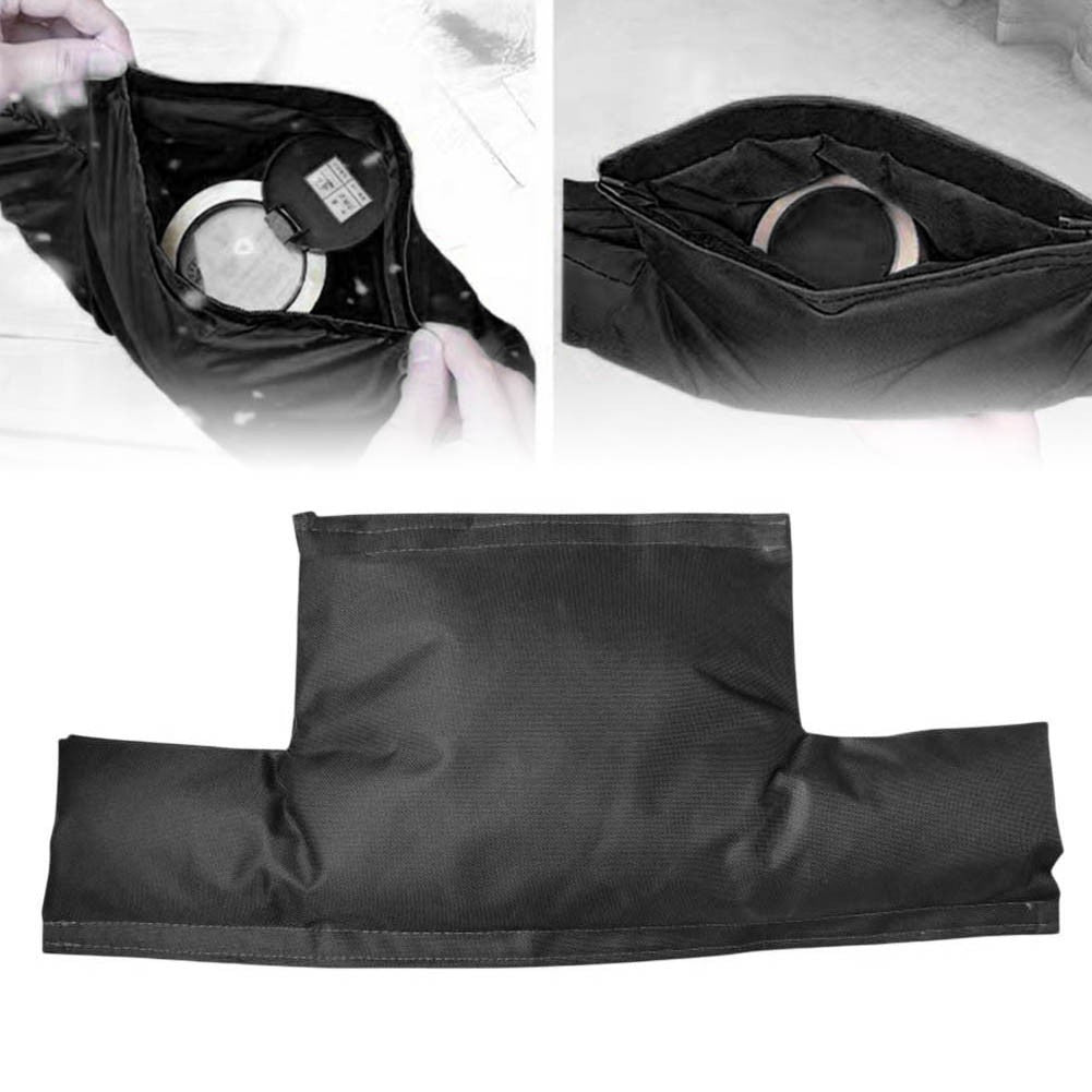 Easily Removable Insulated Cover for Water Meters Black Size 55 x 25 cm