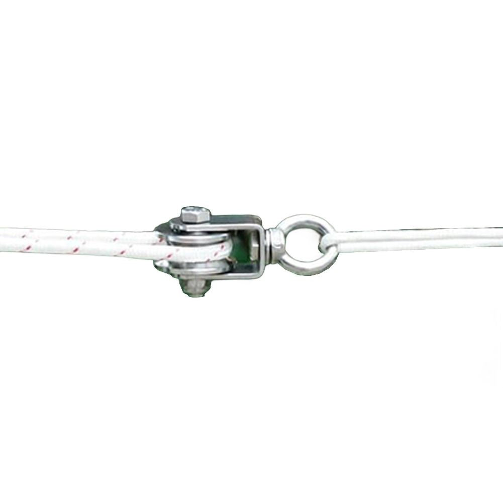 304 Stainless Steel Pulley with Two Ball Bearings for Efficient Rope Movement