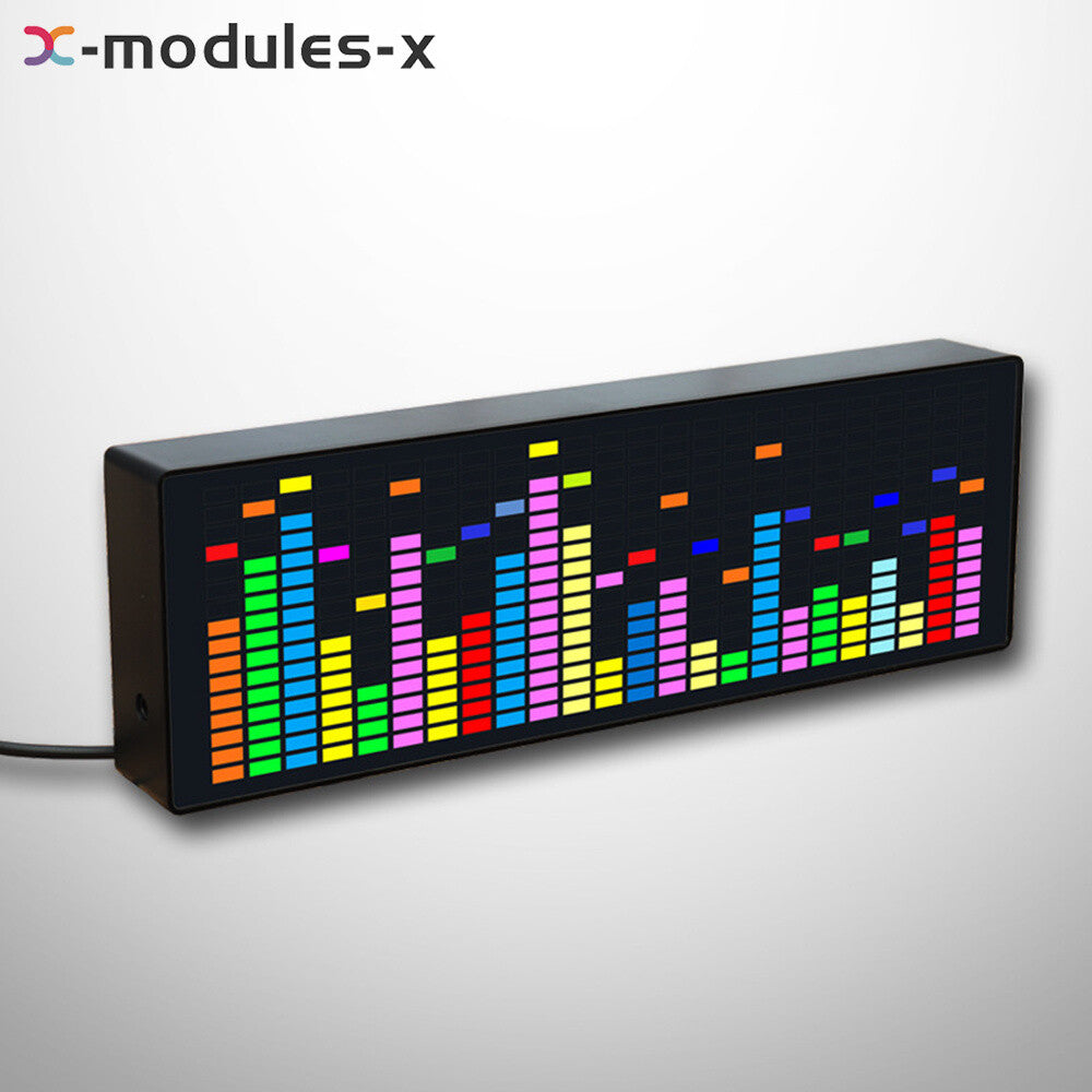 LED Light Music Spectrum Clock Voice Rhythm Car Audio Level Indicator VU Meter