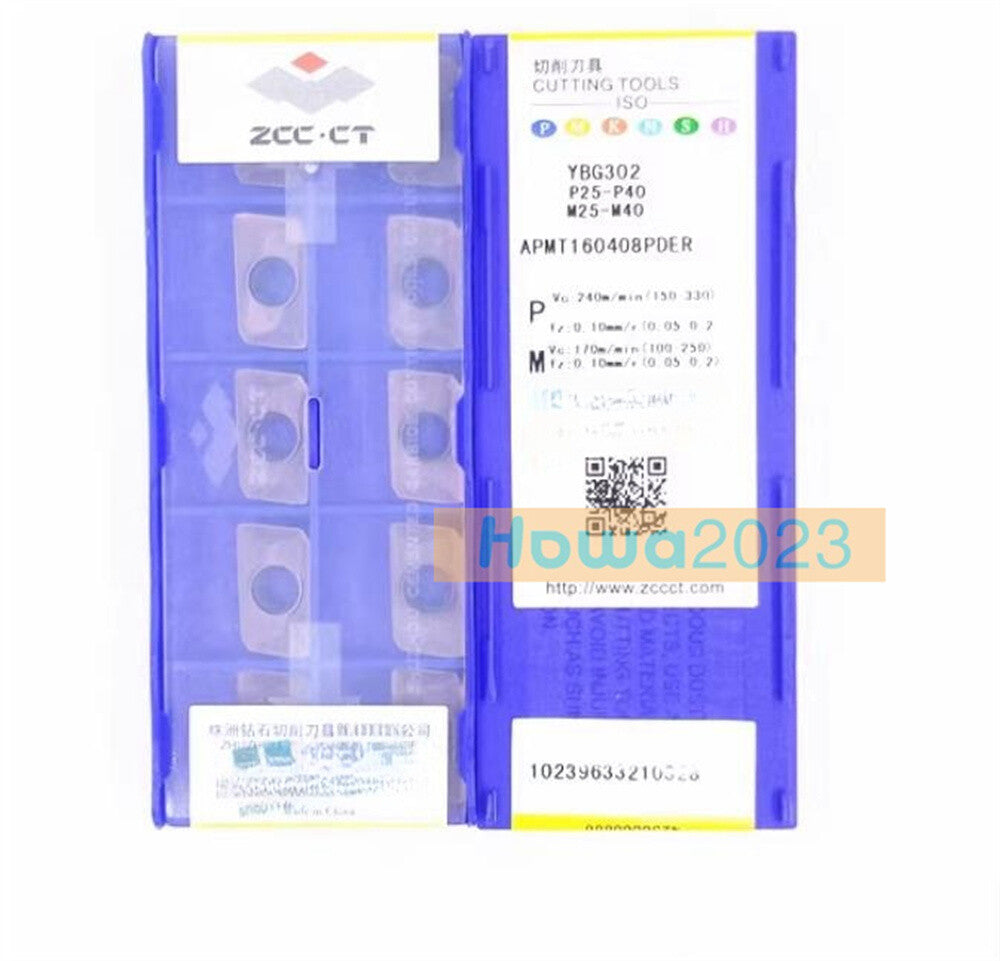 10PCS/box ZCC.CT APMT160408PDER YBG302 Square CNC Milling Blade Carbide Insert