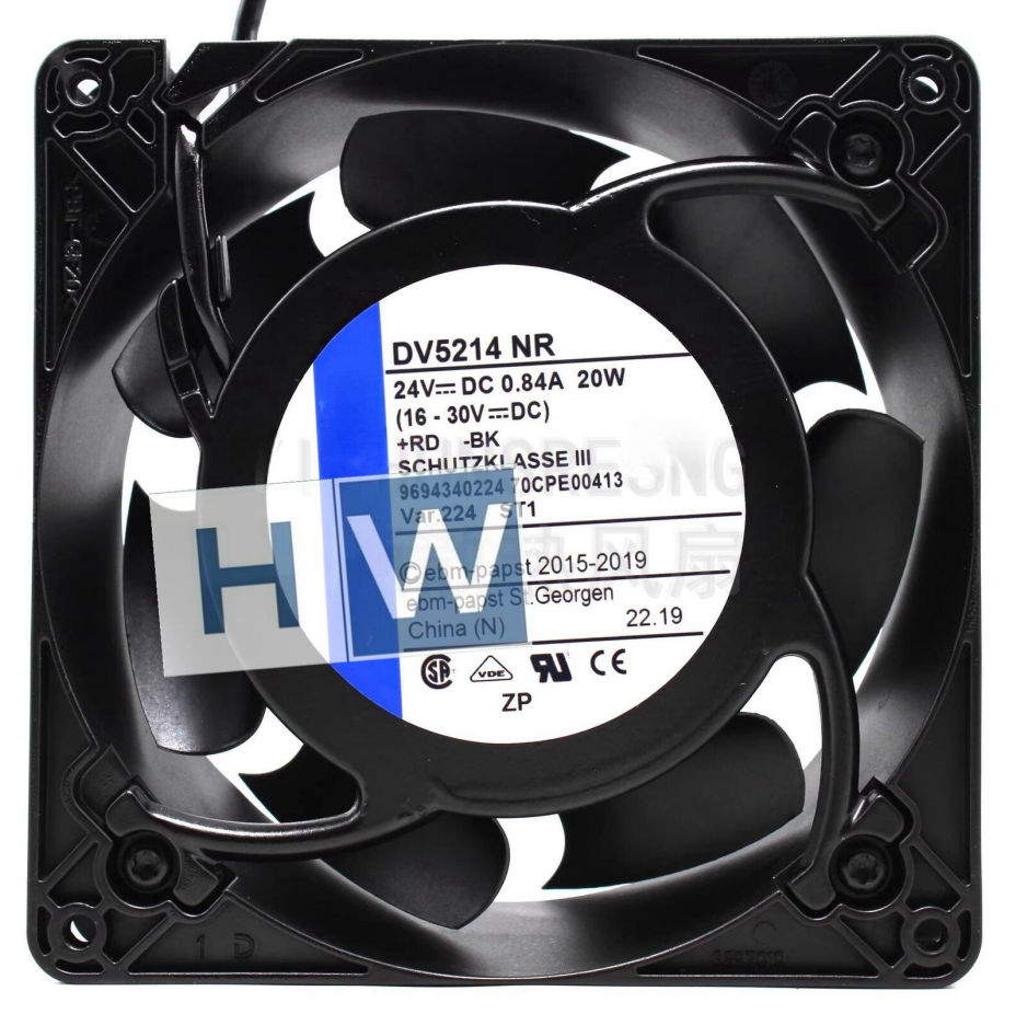 1PC  for DV5214NR 127*38MM 12.7CM 24V 0.84A 20W Aluminum Frame Cabinet Axial