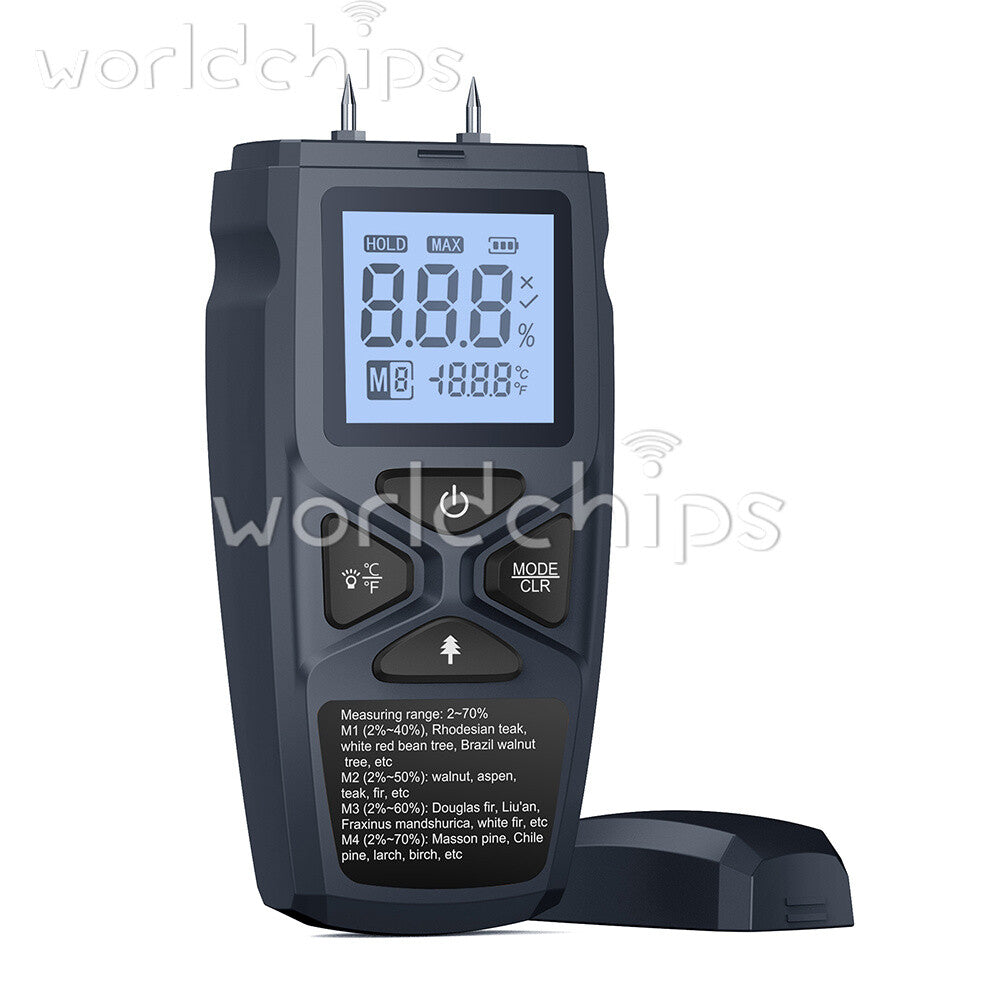 Digital Wood Moisture Meter Detector Tester Wood Firewood Paper Cardboard ℃/℉