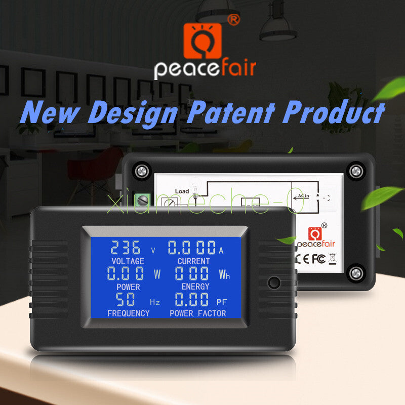 AC 80~260V 100A Single Phase Digital Ampermeter Power Energy Voltmeter Ammeter M