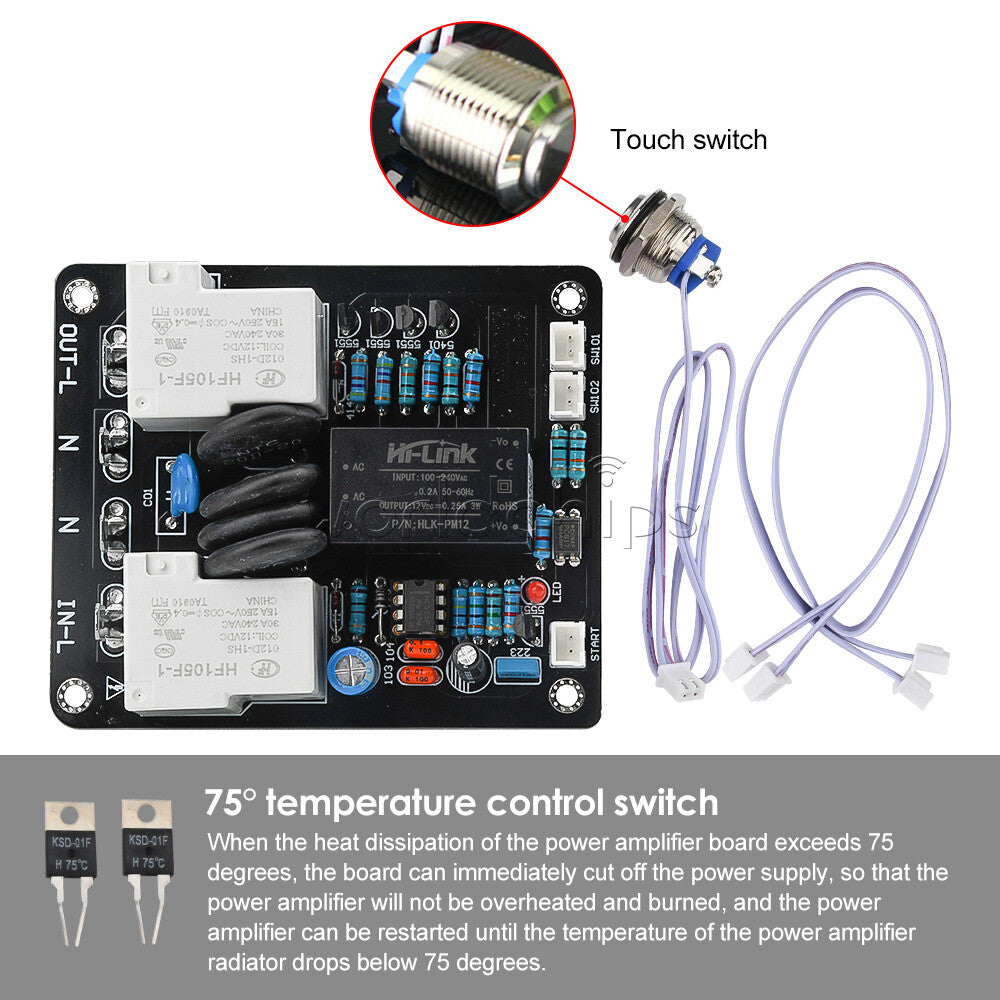 HF-105F Light-touch Dual Temperature Control Switch High-power Soft-start Board