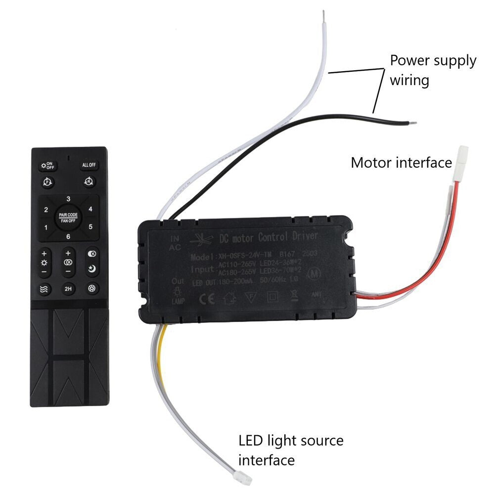 Ceiling Fan Light Remote with Wireless Variable Speed Control and Battery
