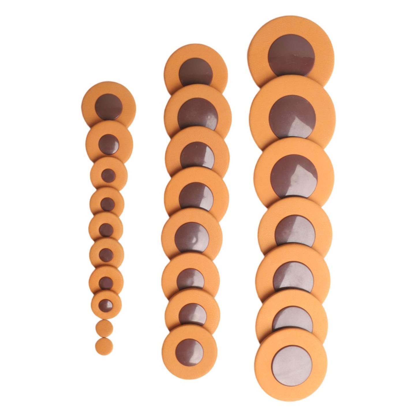 Effortless Installation For Tenor Sax Leather Pads 25 PCS 14 Sizes Brown