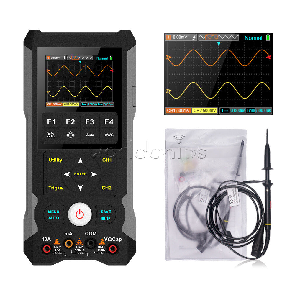ET202D 3in1 Oscilloscope Multimeter Dual Channel 250MSa/s Handheld Oscilloscopes
