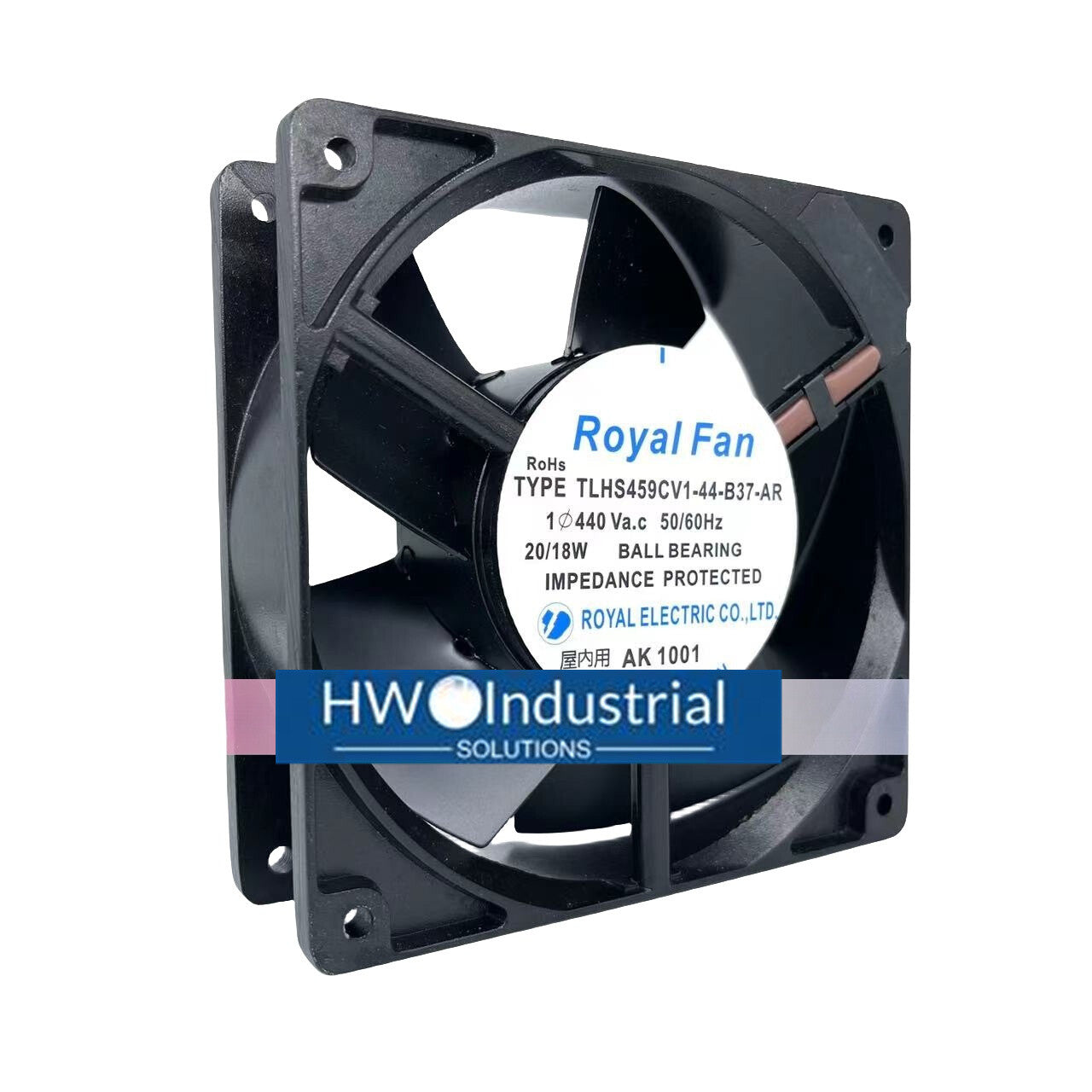 Royal Fan 12038 12cm TLHS459CV1-44-B37-AR 440V 20/18W All Metal Cooling Fan