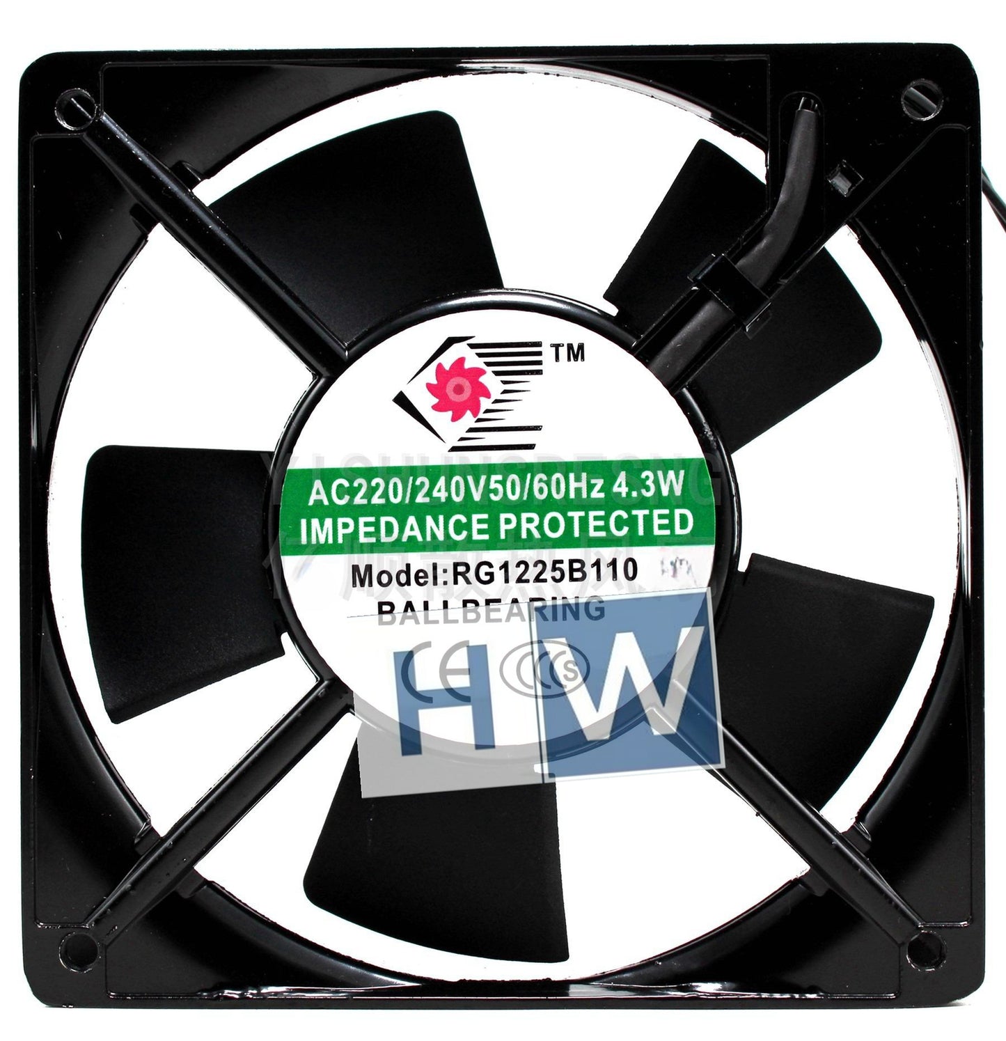 1PC  RG1225B110 AC220-240V 4.3W 12cm 120*120*25mm 2-wire Axial cooling fan