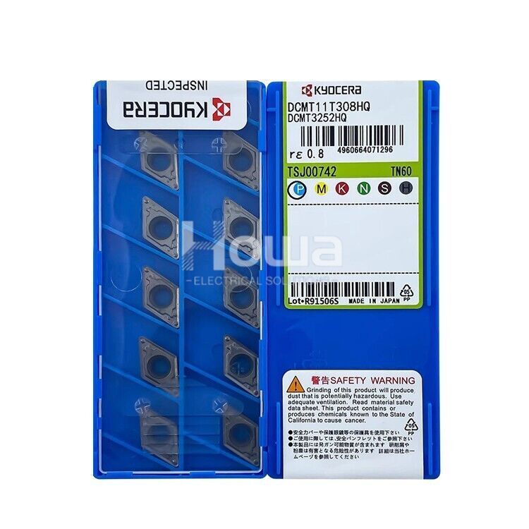 10pcBox Kyocera DCMT11T308HQ DCMT11T308-HQ TN60 DCMT3252-HQ Carbide Insert Blade