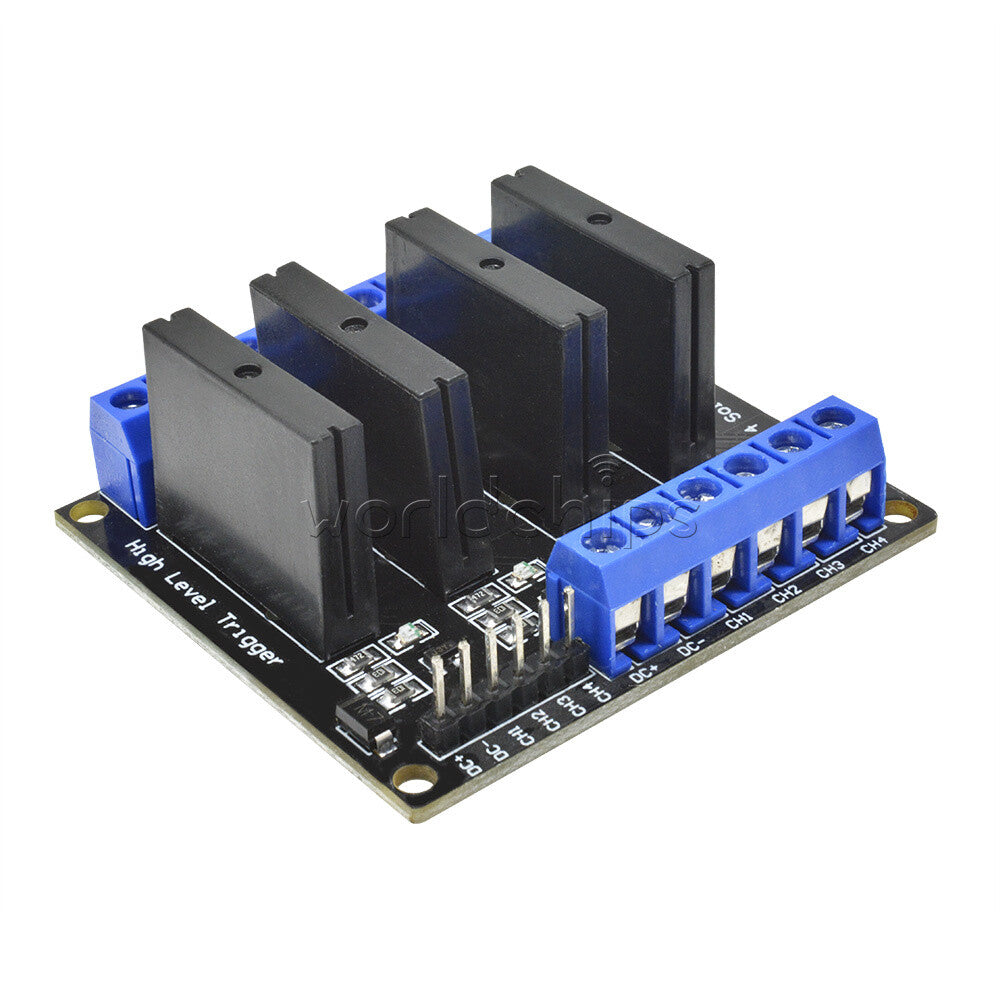 2PCS 5V 4 Channel OMRON SSR G3MB-202P Solid State Relay Module w/ Resistive Fuse