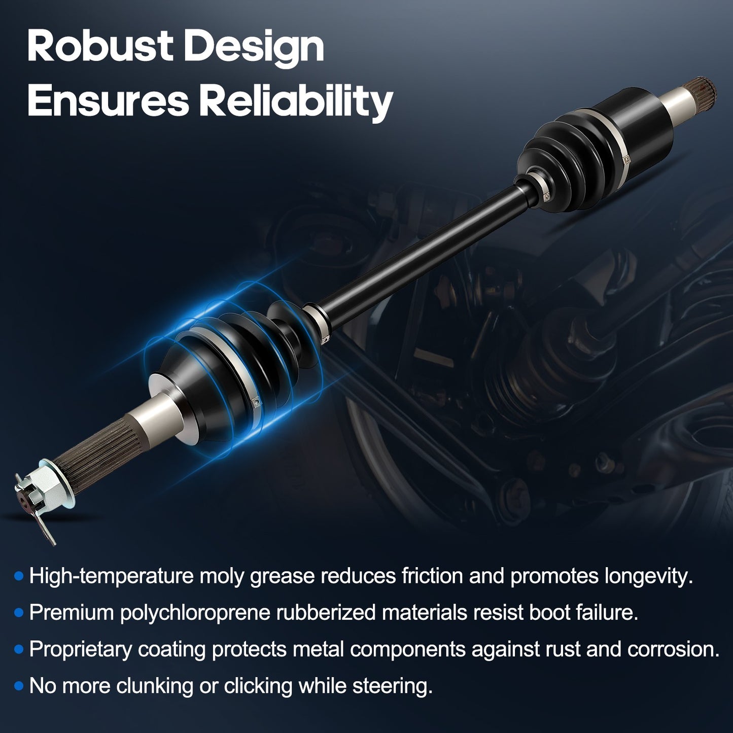 ECCPP CV Joint Axle Fits Polaris Ranger 800 2010-2017 Rear Right Side