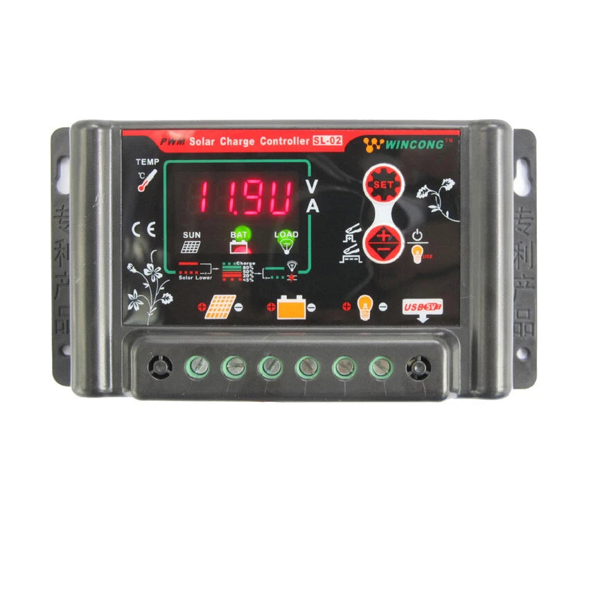 1PCS SL02B-10A 20A 30A Wincong 10A12V24V solar charge and discharge control