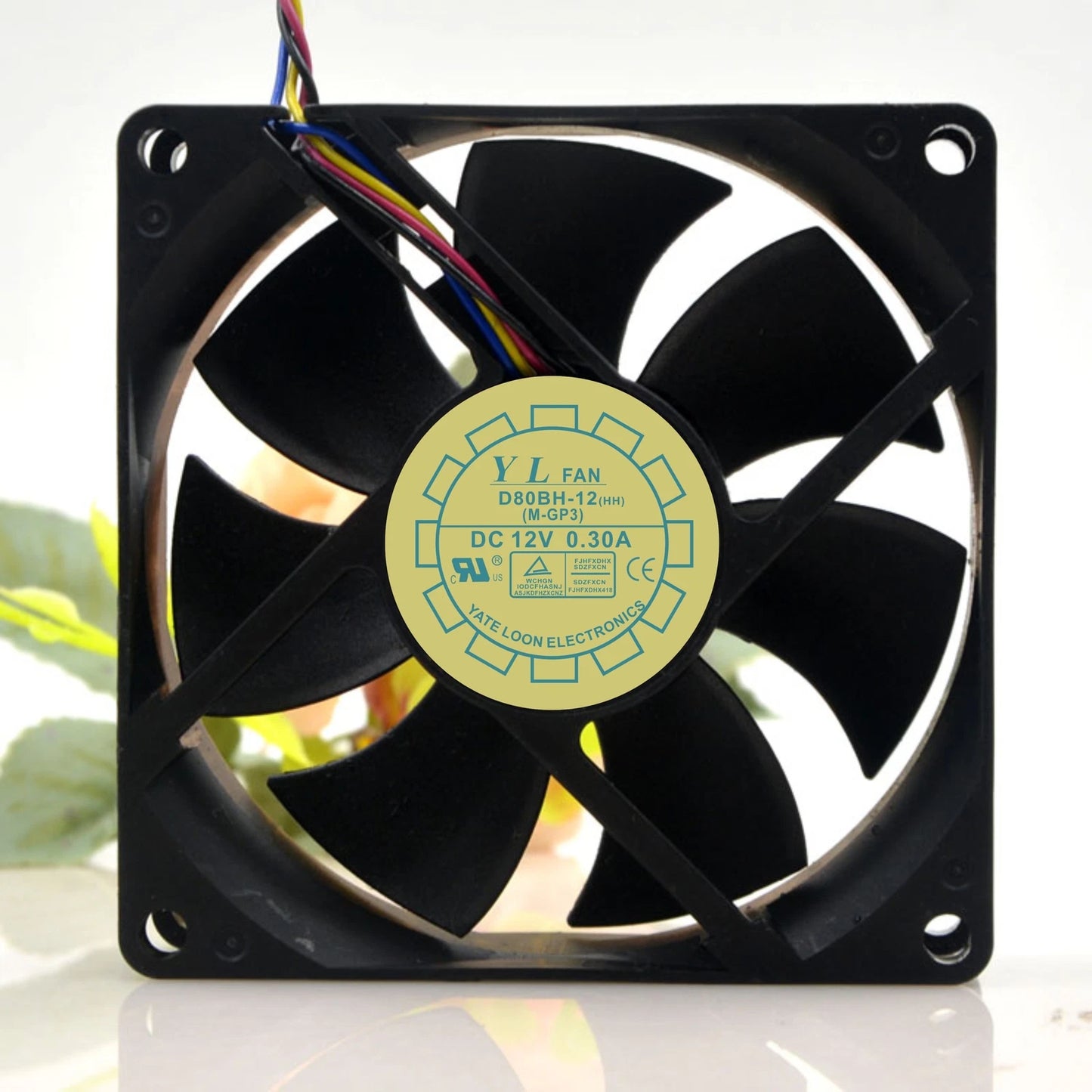 YL FAN D80BH-12(HH)8025 12V 0.30A 3-wire Cpu Power Inverter Cooling Fan