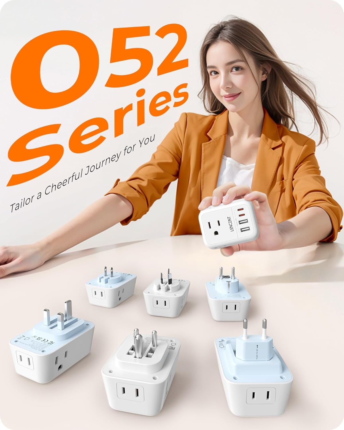 LENCENT Foldable US to UK Ireland Plug Adapter, Type G Travel Outlet Adapter wit