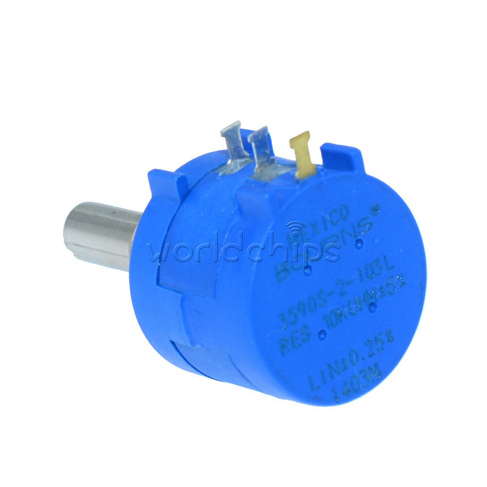 10PCS 10K Ohm 3590S-2-103L Rotary Wirewound Precision Potentiometer Pot 10 Turns