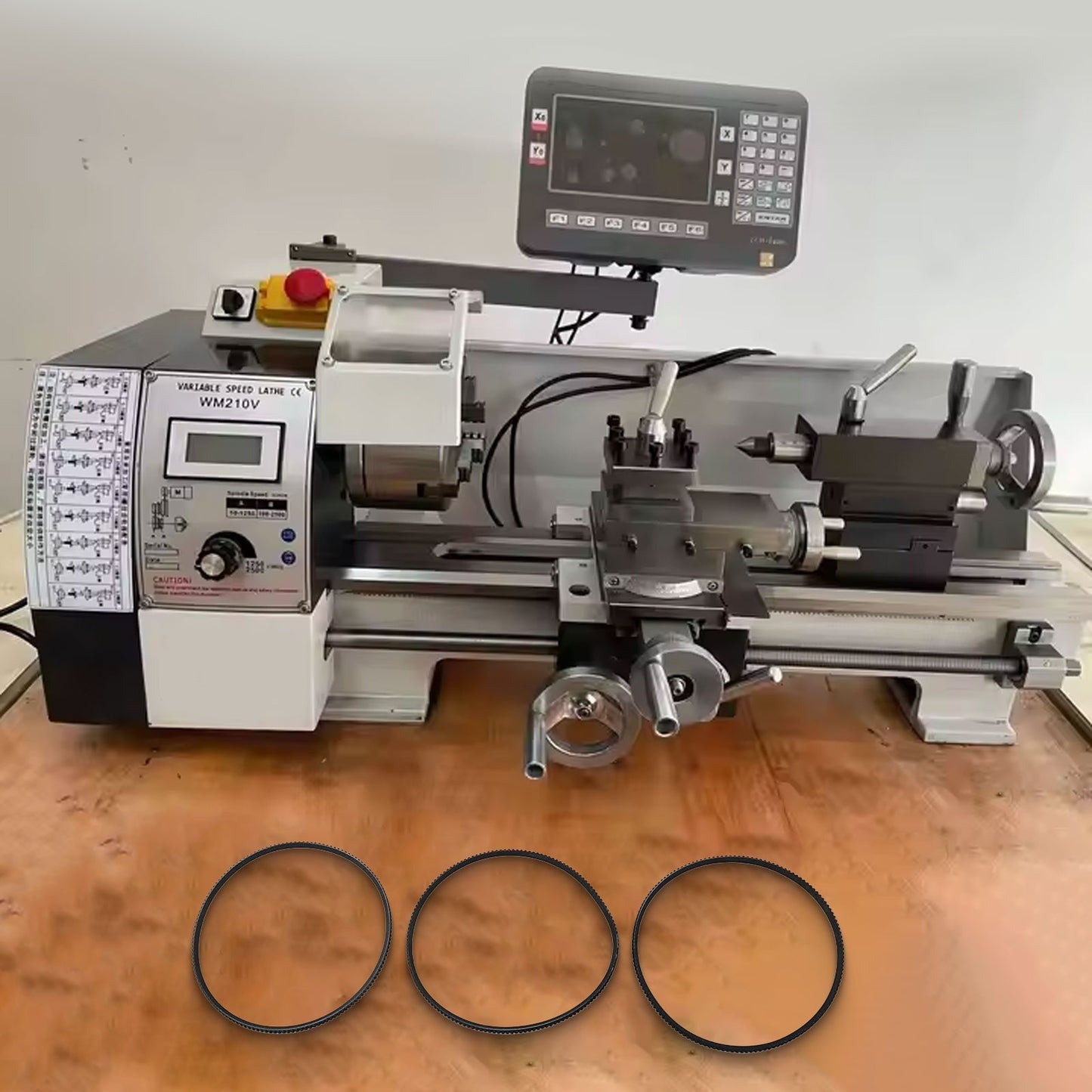 3 PCS Set of Model 5M375 Lathe Belts for 38MM Bore Mini Lathes Quiet Operation