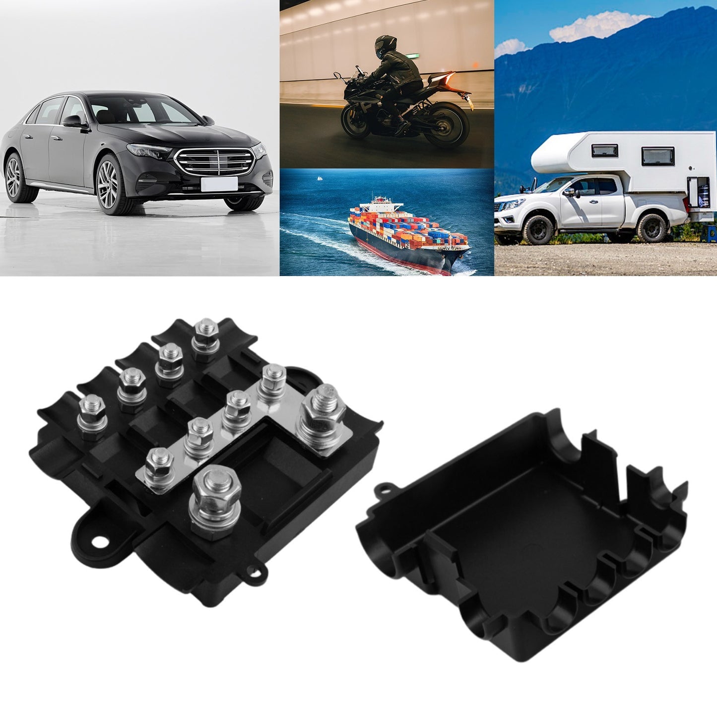 5 Way Heavy Duty Fuse Block Compatible with For Mega and For Midi Fuses