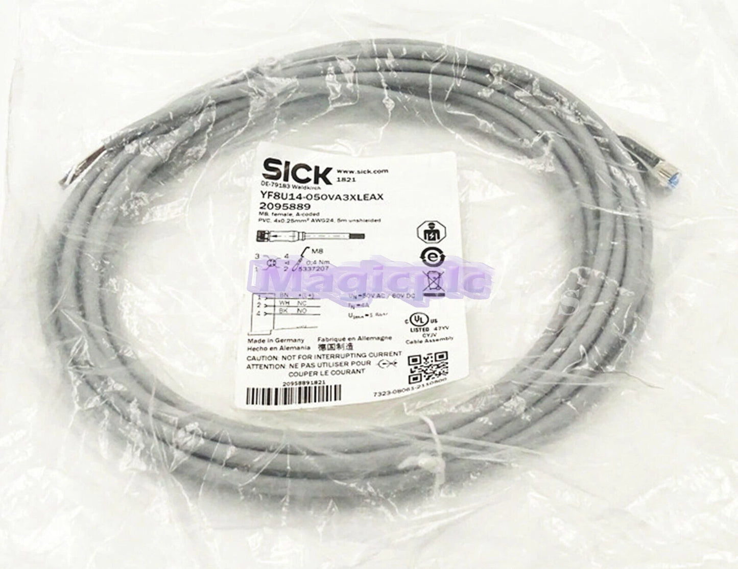 SICK YF8U14-050VA3XLEAX 2095889 Proximity Switch Cable  One #P