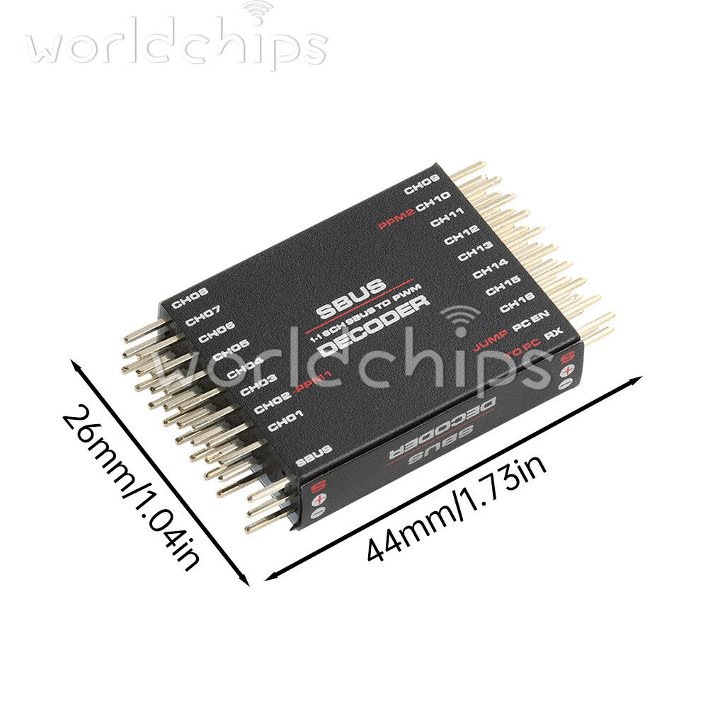 DIY SBUS To PWM/PPM Decoder 16 Channel Converter Receiver Signal Transverter