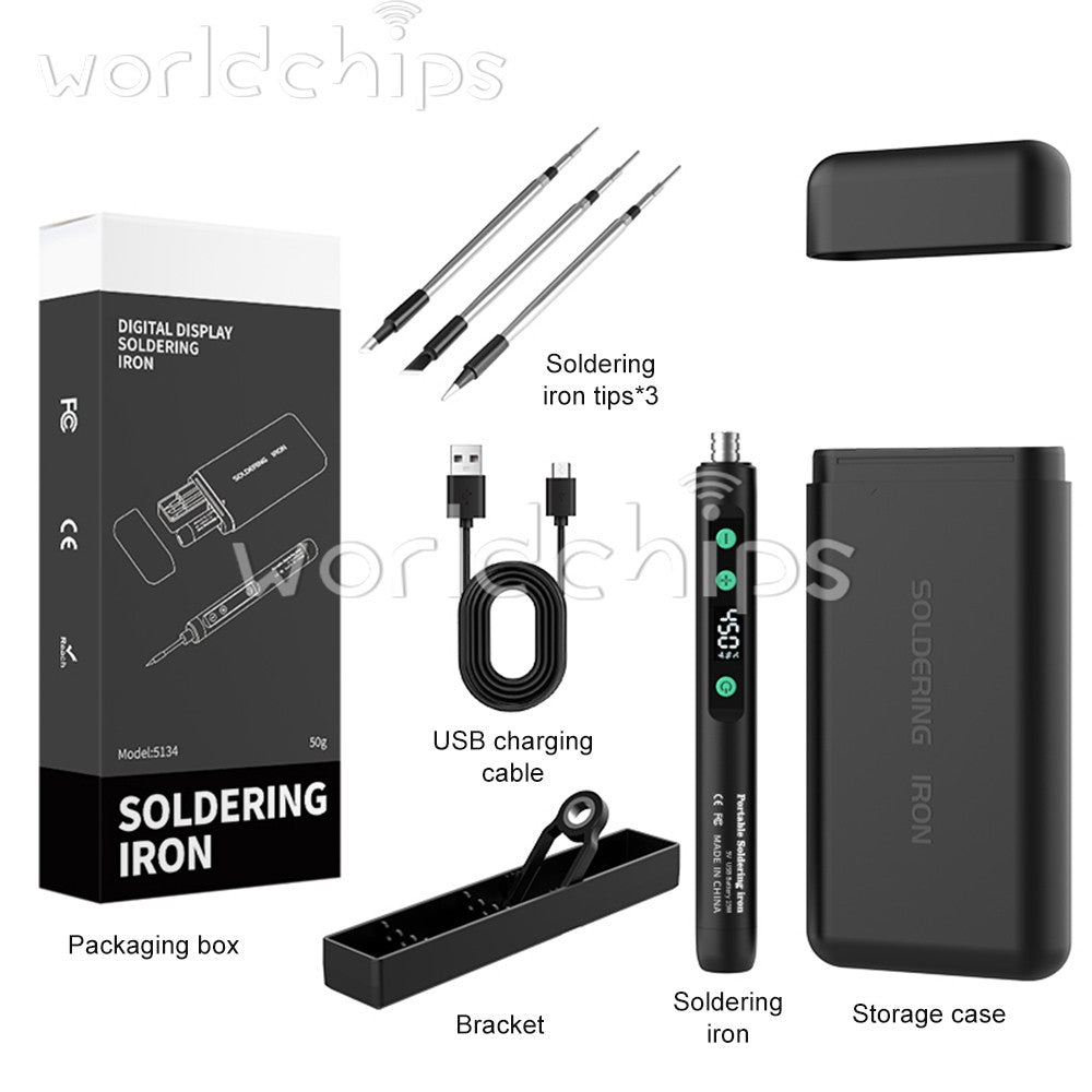 Cordless Soldering Iron Kit 1100mAh USB Rechargeable Portable Soldering Iron Set