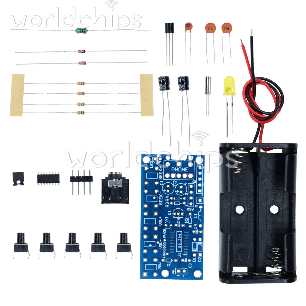 10 set Wireless FM Radio Receiver Module PCB DIY Electronic Kits 76MHz-108MHz