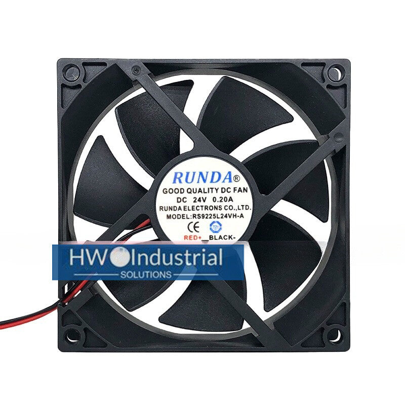 RUNDA RS9225L24VH-A 24V 0.20A 9CM Inverter Welding Machine Cooling Fan 2-wire