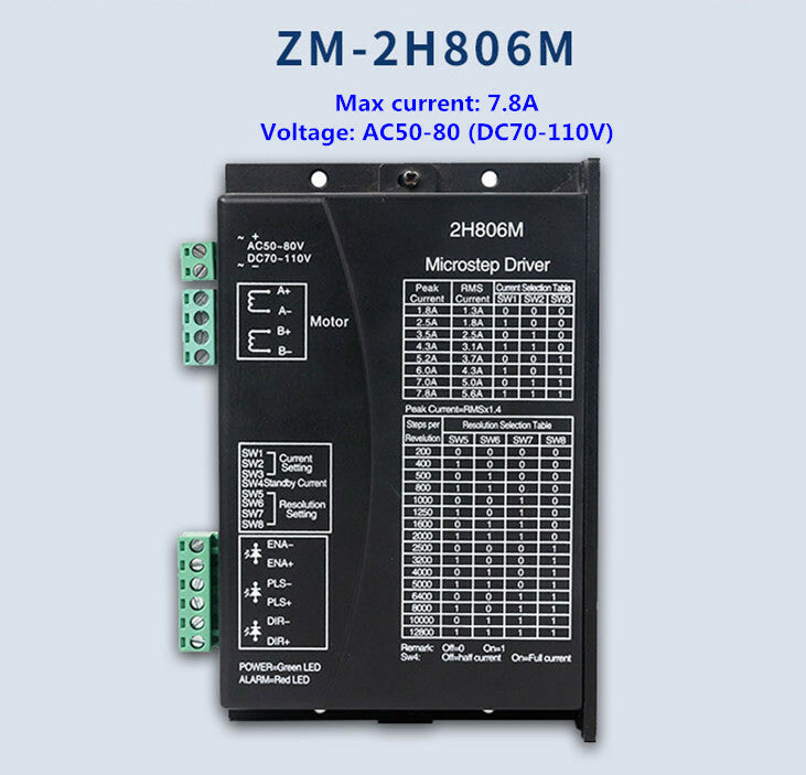 Two-phase stepper motor controller driver 2H806M stepper driver 7.8A