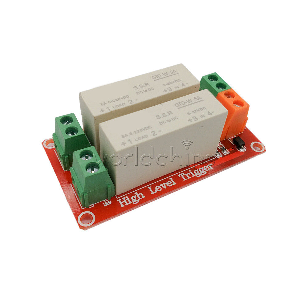 5A 2/4/8Channels High Level Trigger DC Solid-State Relay Module Single-Phase