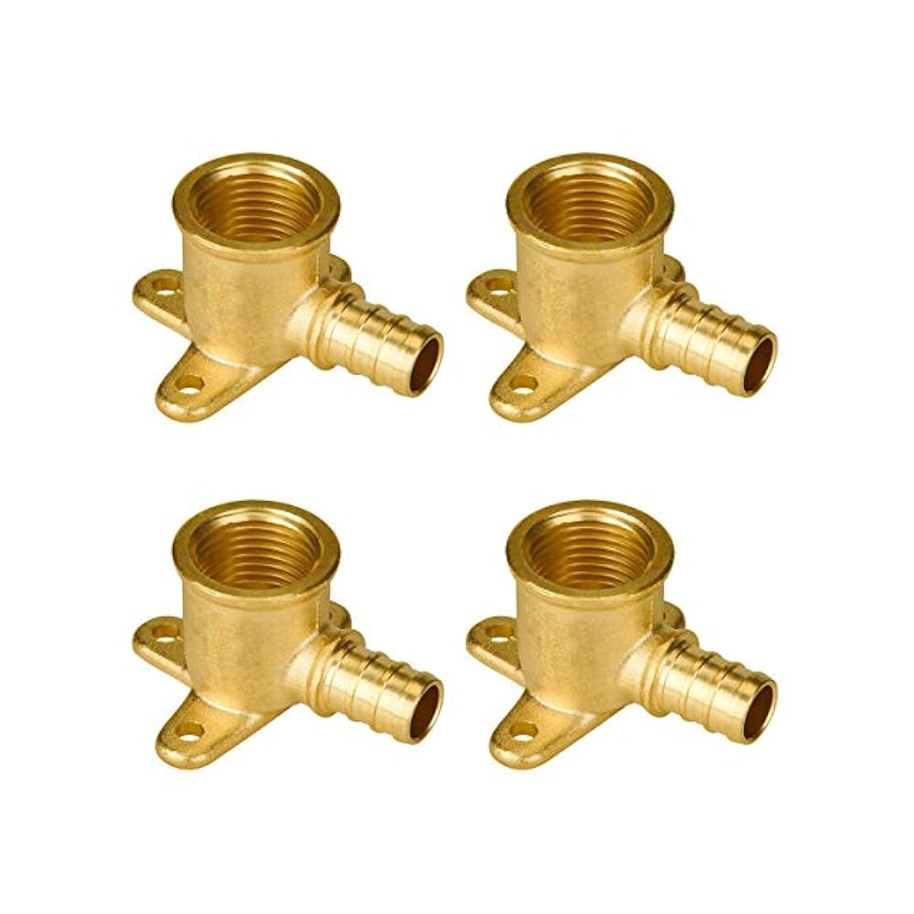 4-Pack 1/2" Pex Drop Ear Elbow, No Lead Brass, UPC, ASTM F1807