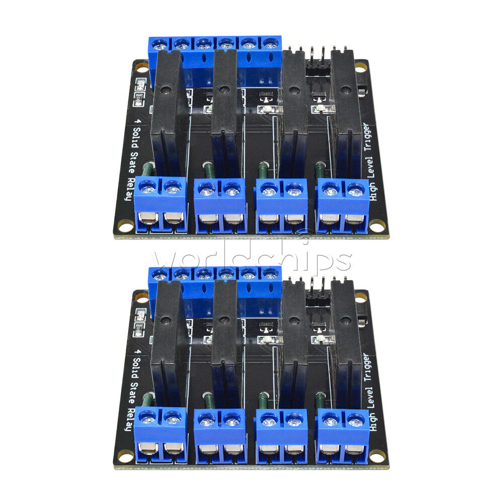 2PCS 5V 4 Channel OMRON SSR G3MB-202P Solid State Relay Module w/ Resistive Fuse