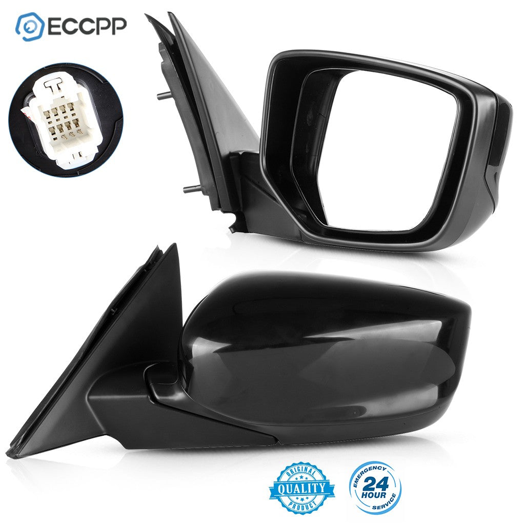 Pair Side View Power Mirrors LH & RH Set For 08-12 Honda Accord Sedan Smooth