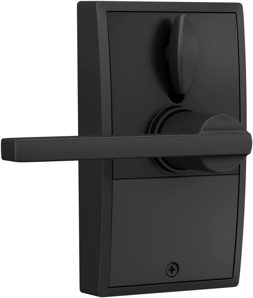 Touch Century Electronic Keyless Entry Lock, FE695, Latitude Lever, Matte Black