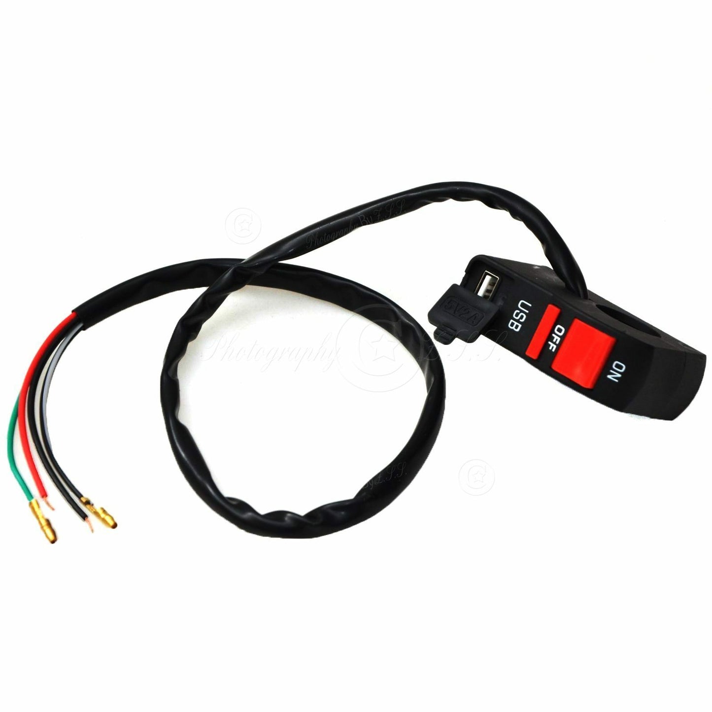 Double Flash Switch & 5V 2A USB Charger For e-Bike Motorcycle Modification DIY
