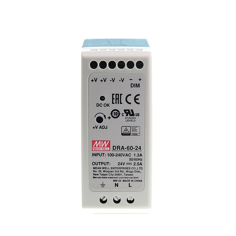 1pcs MEAN WELL DRA-60-24 Switching Mode Power Supplies 24V 2.5A 60W