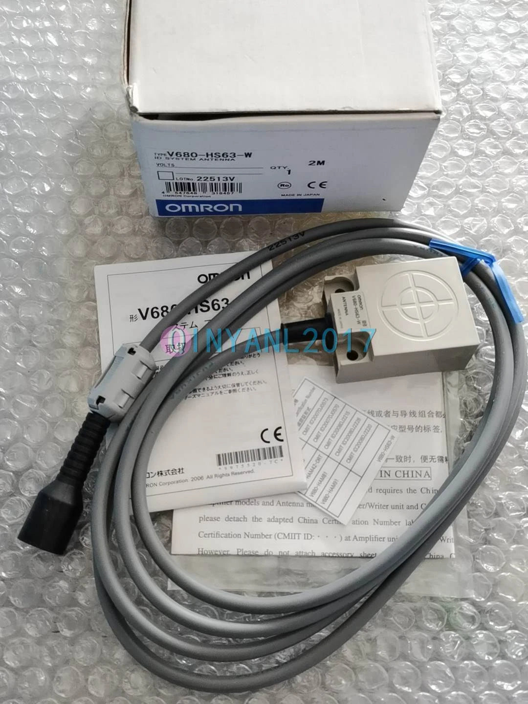 1PC  Omron V680-HS63-W 2M SYSTEM ANTENNA #P