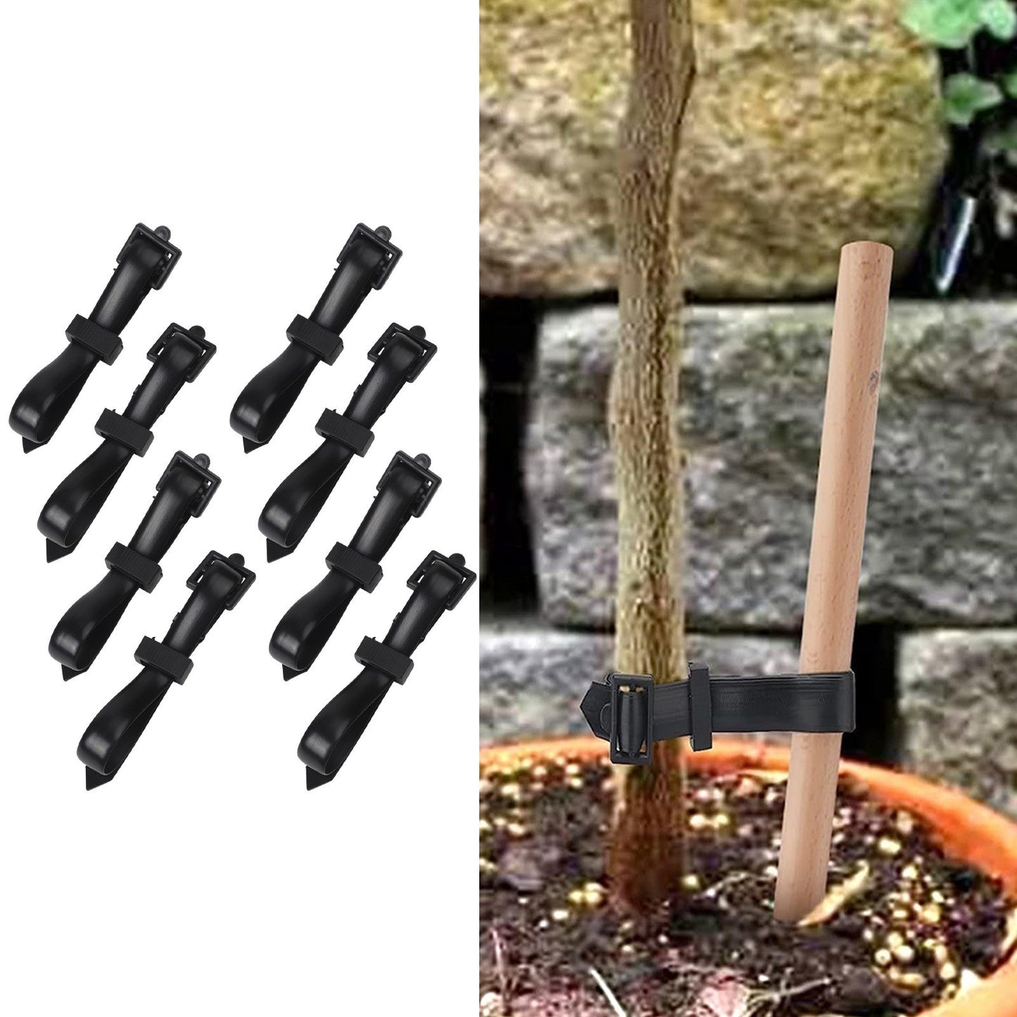 Adjustable Tree Ties 8pcs Heavy Duty Straps for Plant Support and Organization